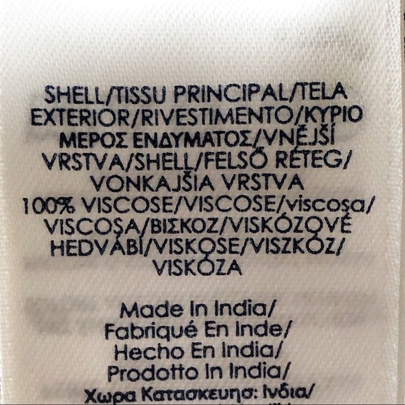 Chaps Ruffled Short Sleeve Peasant Blouse Blue White Striped Large - Picture 9 of 11